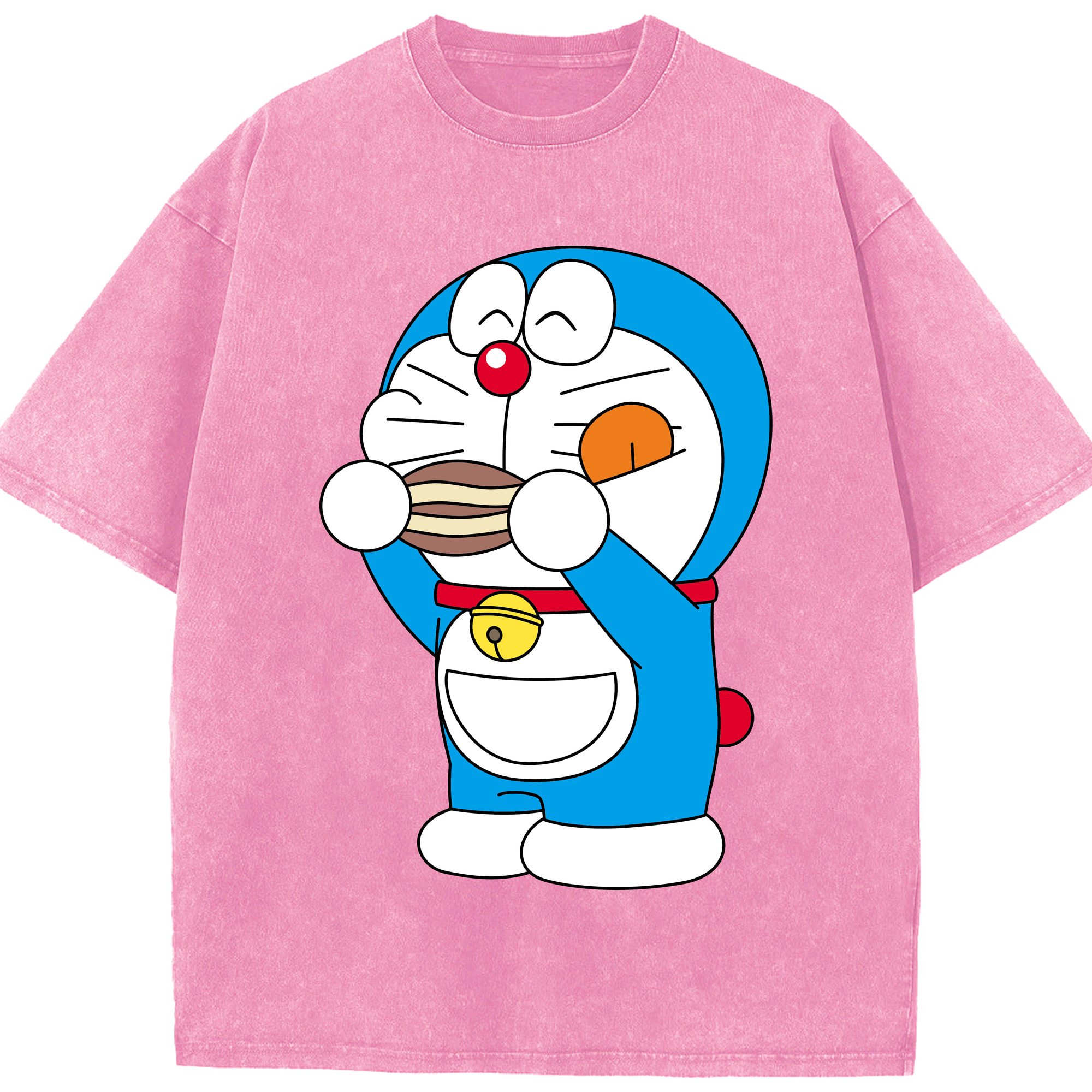 （画像用） ドラえもん Doraemon 綿100% ヴィンテージ風 半袖Tシャツ（フロントプリント）